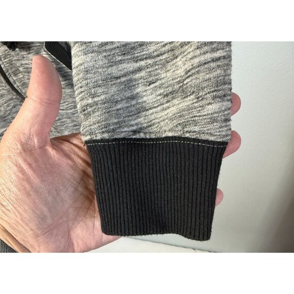 Abercrombie & Fitch Womens Quilted Sherpa Hooded Jacket Small Gray Fall Winter - Picture 8 of 13